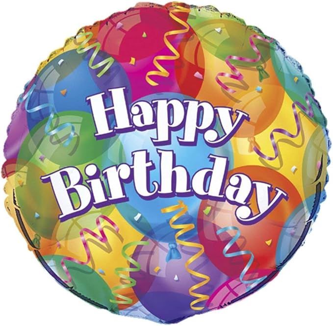 18&quot; Foil Brilliant Birthday Round Foil Balloon
