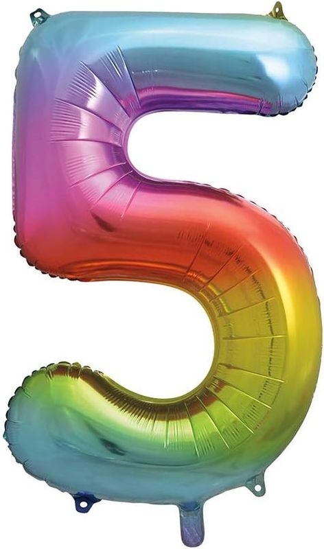 34&quot; #5 Rainbow Balloon (Helium)