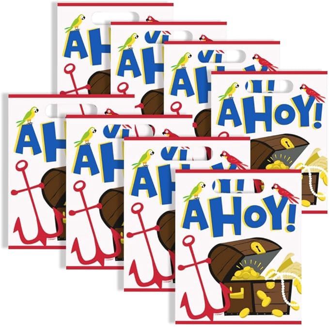 8pcs Ahoy Pirate Lootbags