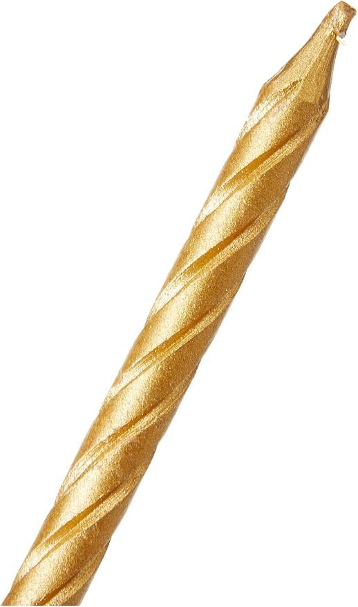 10pcs Gold Spiral Birthday Candles