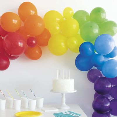 40pcs Rainbow Latex Balloon Garland Kit