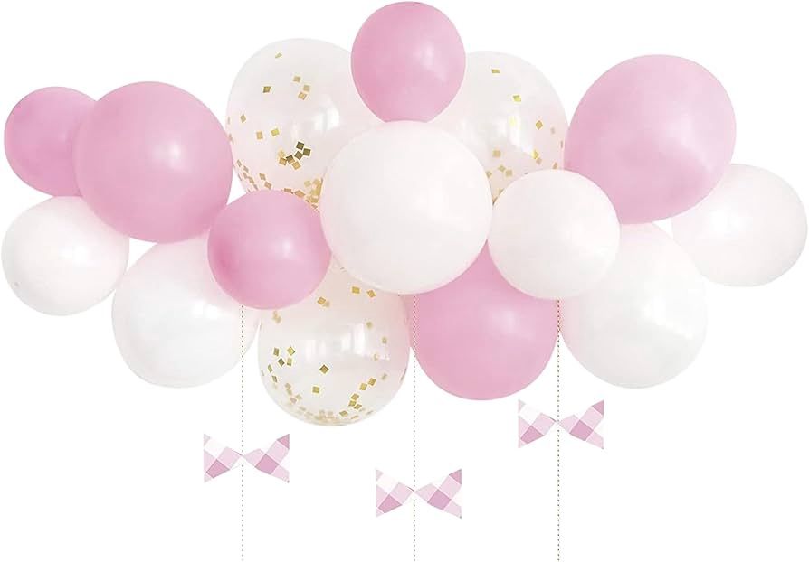 Pink Gingham Balloon Arch Kit
