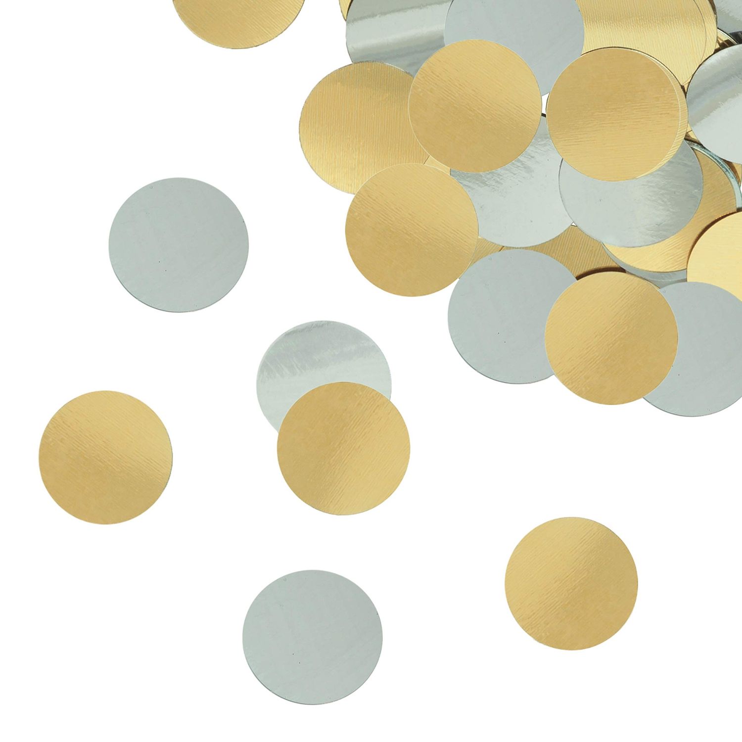 2oz Silver &amp; Gold Round Foil Confetti