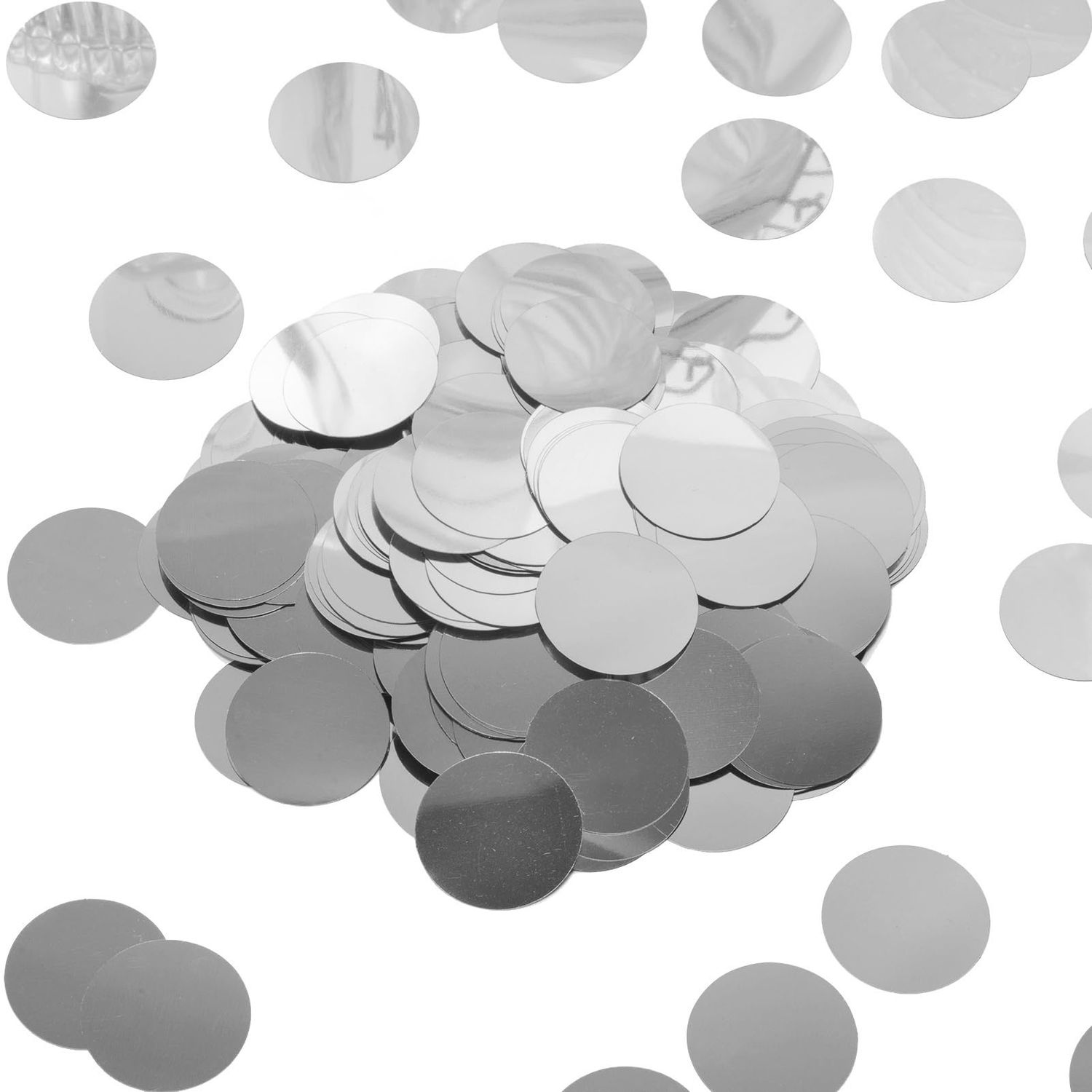 2oz Silver Round Foil Confetti