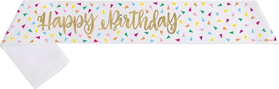 Happy Birthday Color Triangle Sash