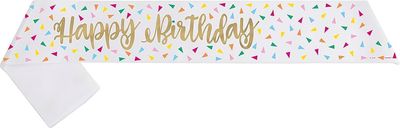 Happy Birthday Color Triangle Sash