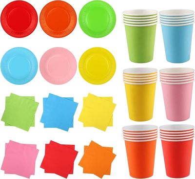 Color Plates, Cups, Napkins