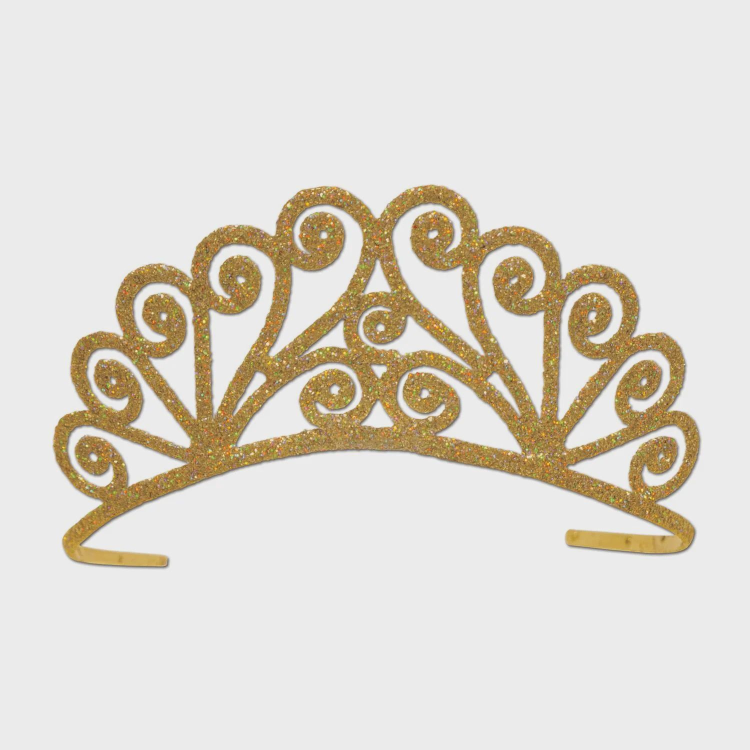 Gold glittered metal tiara