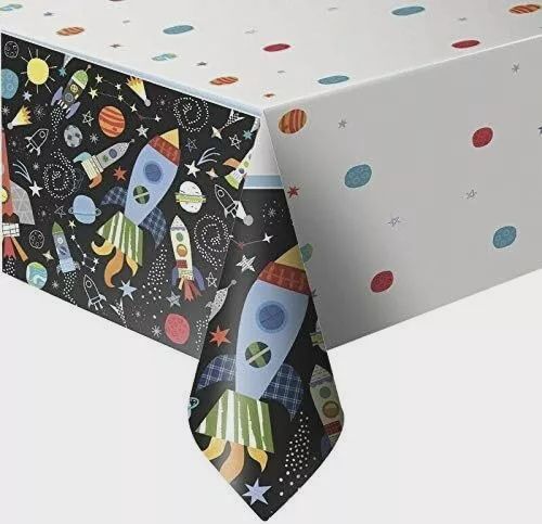 Outer Space Plastic Tablecover 54&quot; x 84&quot;