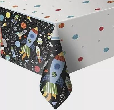 Outer Space Plastic Tablecover 54&quot; x 84&quot;