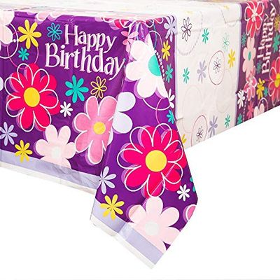 Birthday Blossoms Tablecover 54&quot;x84&quot;