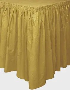 29in x 14ft Plastic Tableskirt (Gold)