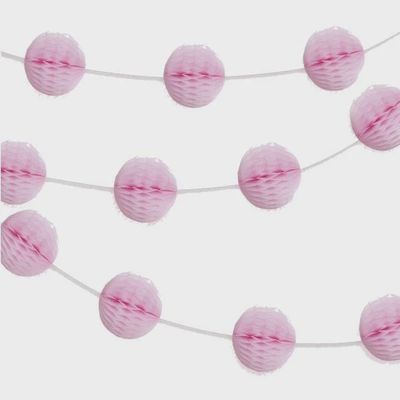 7ft Light Pink Honeycomb Garland Hanging Decorations