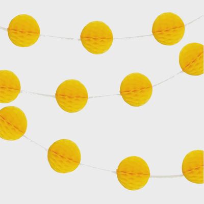 7ft Yellow Honeycomb Garland Hanging Decorations