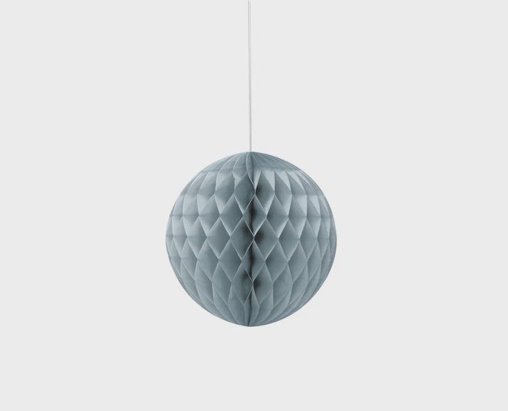 8&quot; Gray Honeycomb Ball Hanging Decorations
