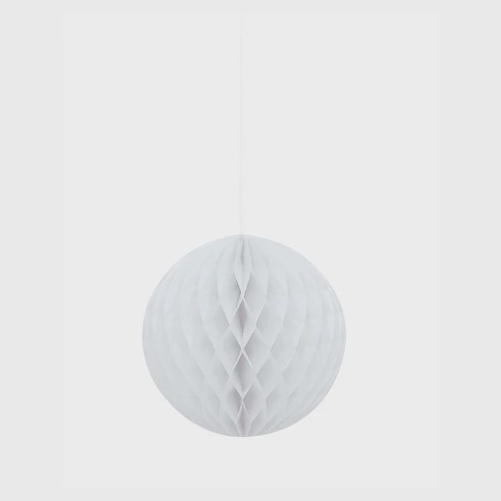 8&quot; White Honeycomb Ball Hanging Decorations