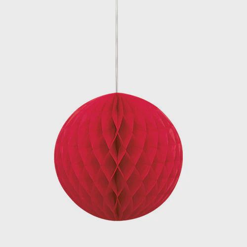 8&quot; Red Honeycomb Ball Hanging Decorations