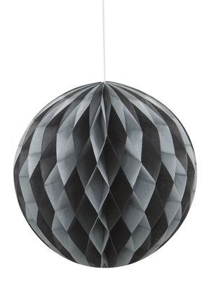 8&quot; Black &amp; Gray Honeycomb Ball Hanging Decorations