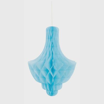 14&quot; Baby Blue Honeycomb Chandelier Hanging Decorations