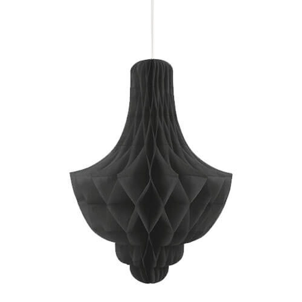 14&quot; Black Honeycomb Chandelier Hanging Decorations