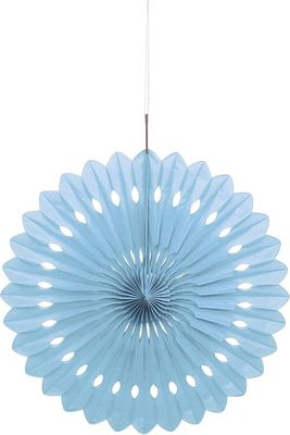 16&quot; Powder Blue Decorative Fan Hanging Decorations