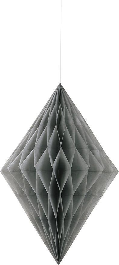 14&quot; Gray Honeycomb Diamond Hanging Decorations