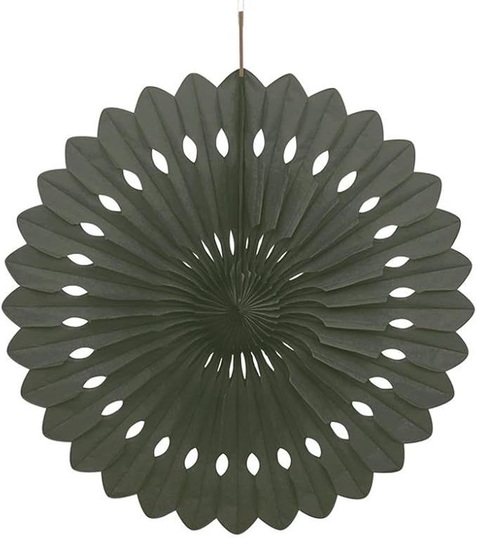 16&quot; Black Decorative Fan Hanging Decorations