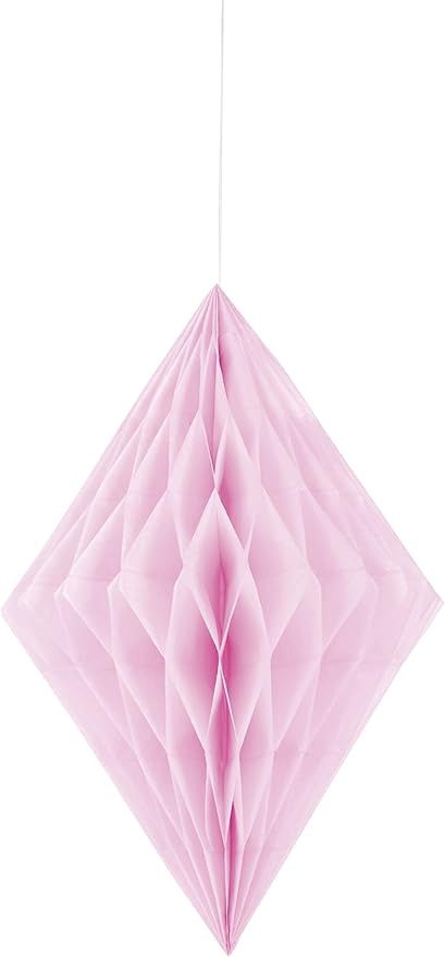 14&quot; Light Pink Honeycomb Diamond Hanging Decorations