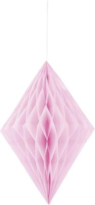 14&quot; Light Pink Honeycomb Diamond Hanging Decorations