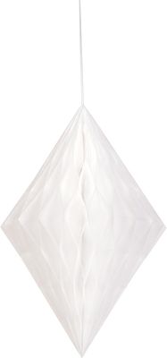 14&quot; White Honeycomb Diamond Hanging Decorations