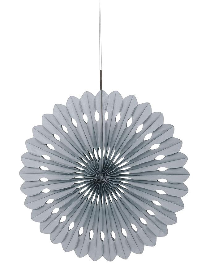 16&quot; Silver Decorative Fan Hanging Decorations