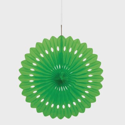 16&quot; Lime Green Decorative Fan Hanging Decorations
