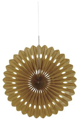 16&quot; Gold Decorative Fan Hanging Decorations
