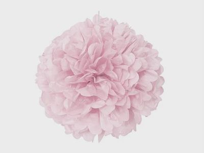 16&quot; Light Pink Puff Ball Hanging Decorations
