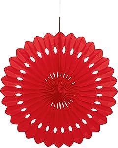 16&quot; Red Decorative Fan Hanging Decorations