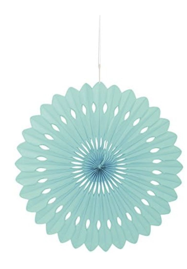 16&quot; Mint Decorative Fan Hanging Decorations