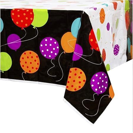 Birthday Cheer Plastic Tablecover 54&quot; x 84&quot;