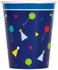 8pcs Peppy Birthday 9 oz. Cups