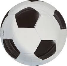 8pcs 3D Soccer 7&quot; Plates