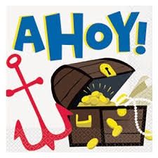 16pcs Ahoy Pirate Luncheon Napkins
