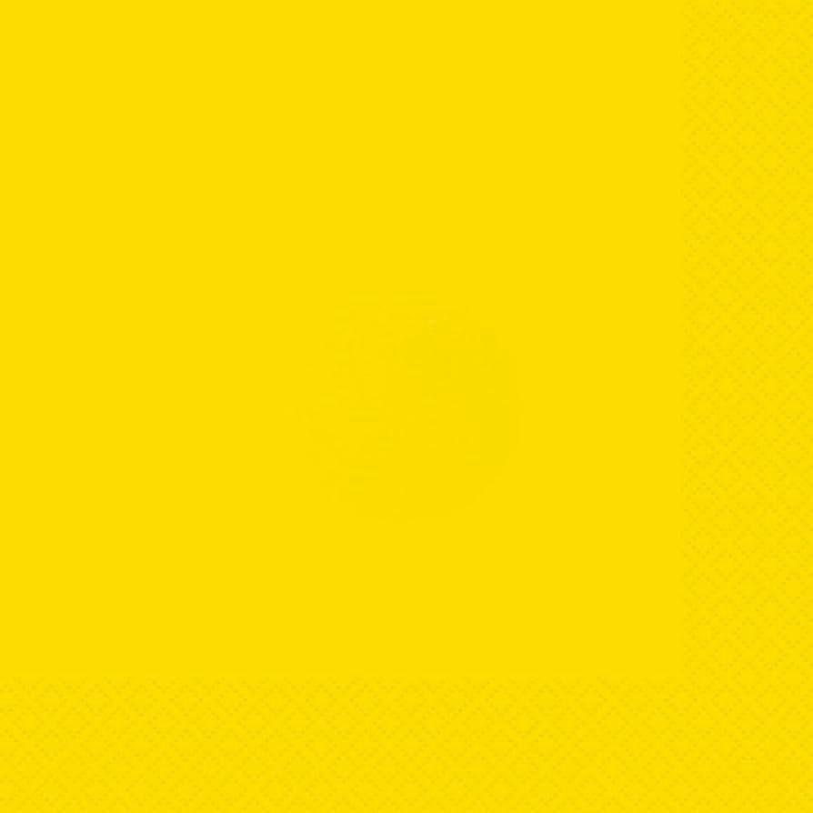 20pcs Solid Color Neon Yellow Beverage Napkins