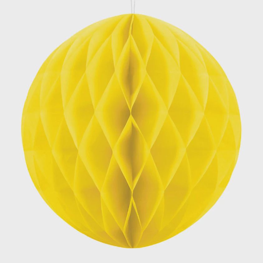 8&quot; Yellow Honeycomb Ball Hanging Decorations