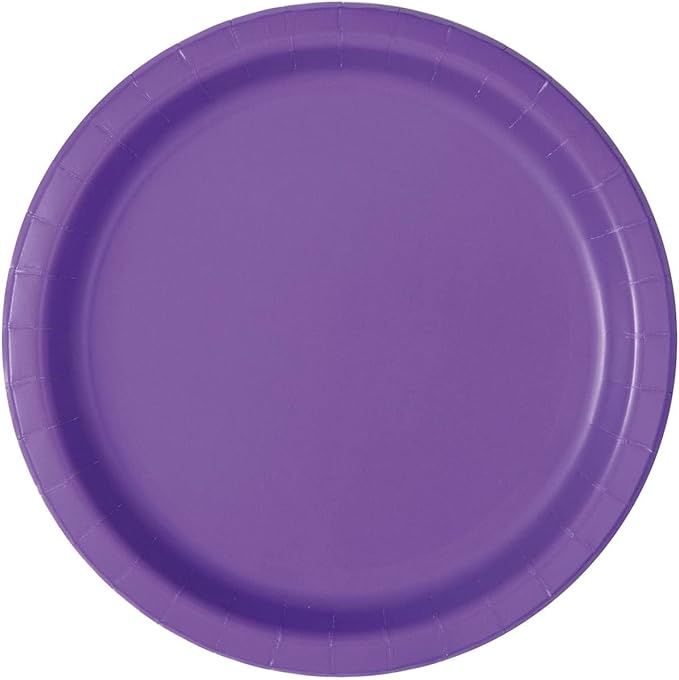 16pcs  Neon Purple Solid Color 9&quot; Plates