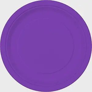 20pcs Neon Purple Solid Color 7&quot; Plates