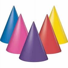 8  Party Hats - Single Colors