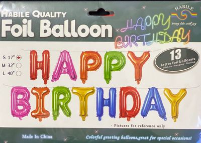 17&quot; Happy Birthday Letter Balloons