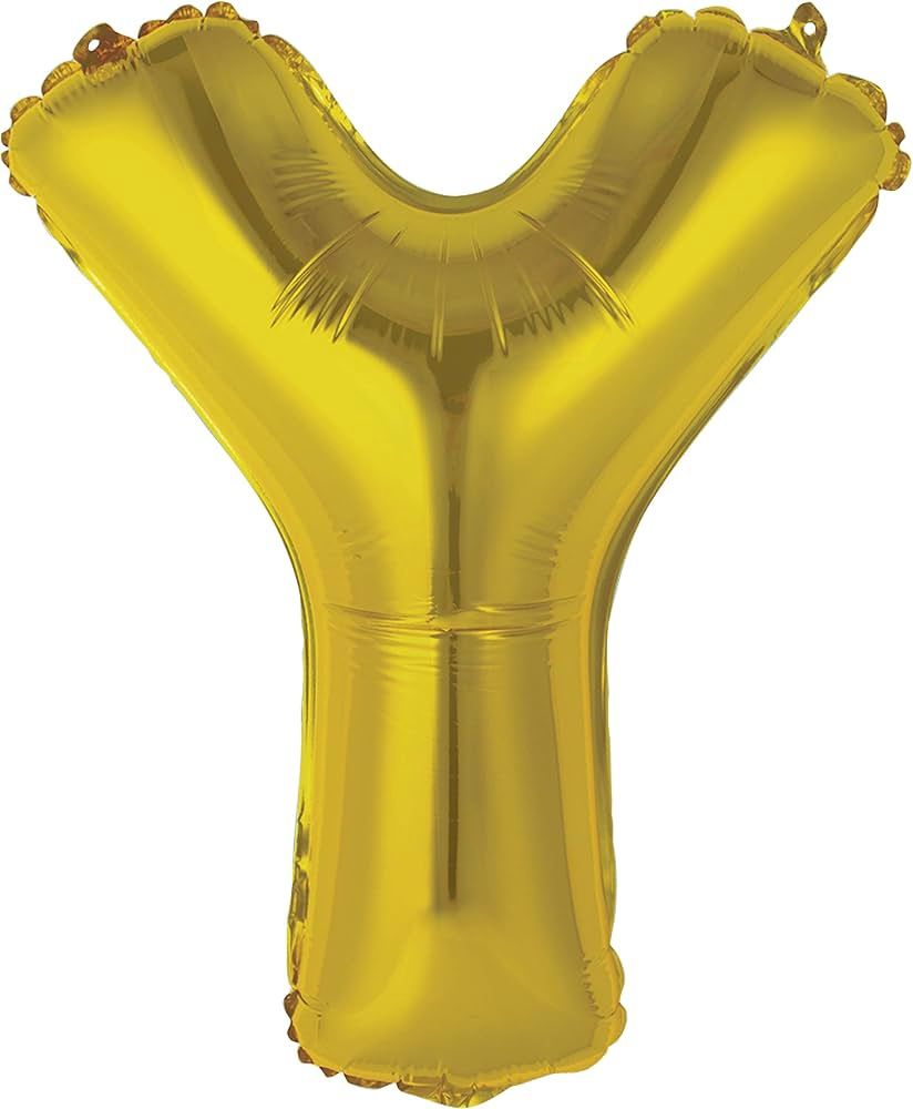 14&quot; Gold Letter &quot;Y&quot; Balloon (Air Only)