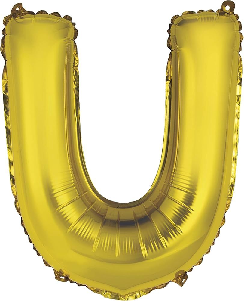 14&quot; Gold Letter &quot;U&quot; Balloon (Air Only)