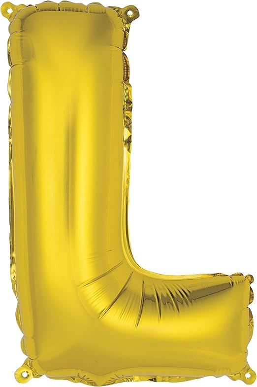 14&quot; Gold Letter &quot;L&quot; Balloon (Air Only)