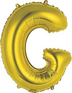 14&quot; Gold Letter &quot;G&quot; Balloon (Air Only)